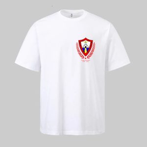 Camiseta Blanca de Algodón escudo CD Bala Azul